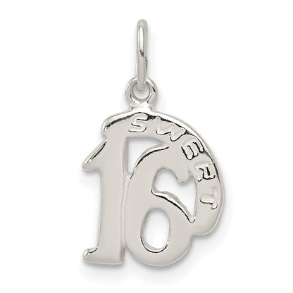 Sterlingsilber Poliert Süß 16 Charm