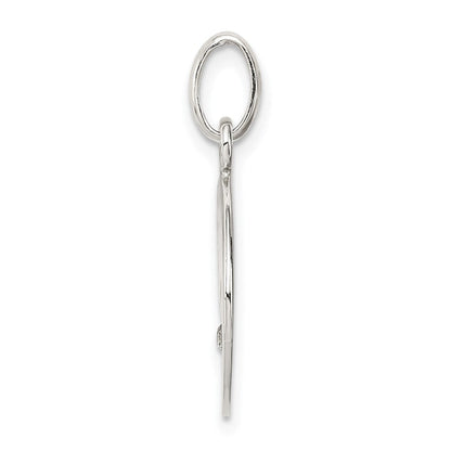 Sterlingsilber Poliert und Diamantiert Liebe Zirkonia Charm