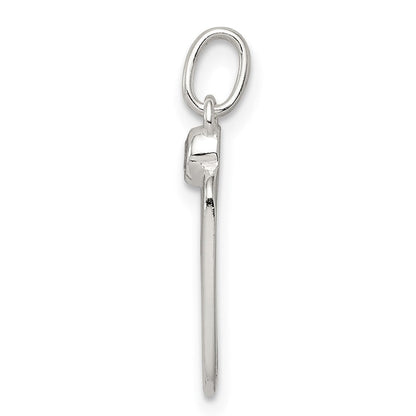 Sterlingsilber Poliert Footprint Zirkonia Charm