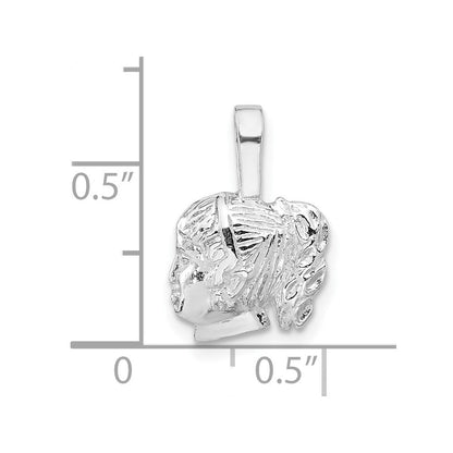 Sterlingsilber Poliert Mädchen Anhänger