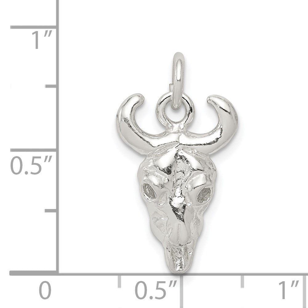 Sterlingsilber Totenkopf Charm