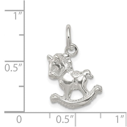 Sterlingsilber Poliert Rocking Pferd Anhänger