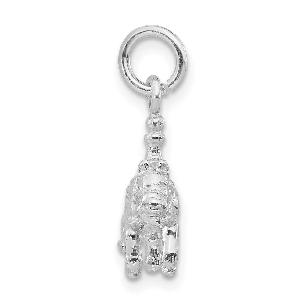 Sterlingsilber 3-d Poliert Carousel Pferd Anhänger