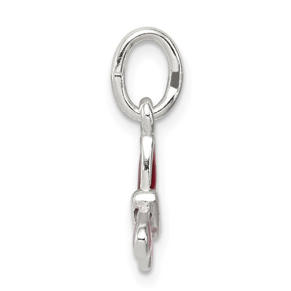 Sterlingsilber Poliert Emaille Schmetterling Charm