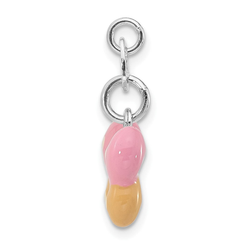 Sterlingsilber 3-d Poliert Emaille Schmetterling Charm