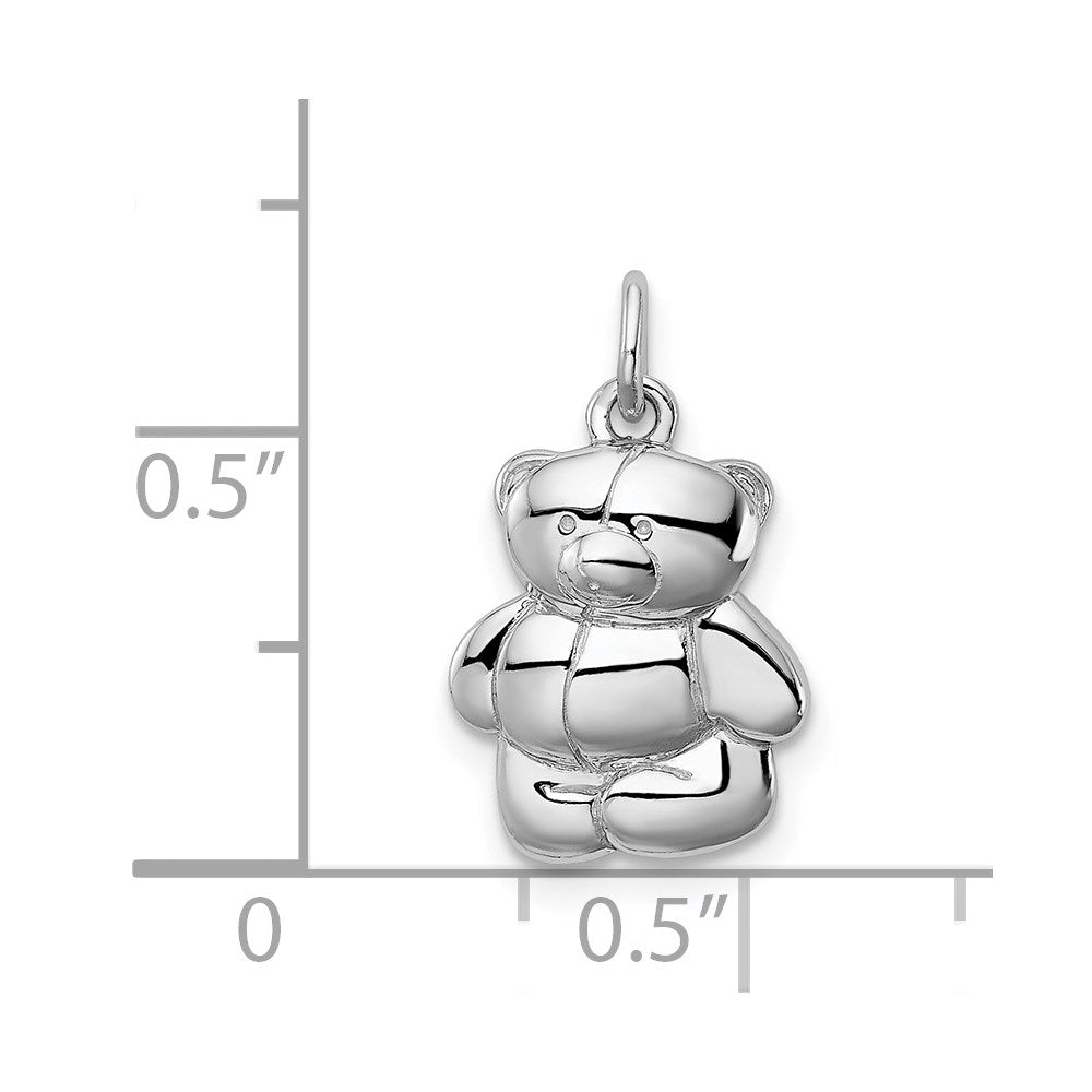 Sterlingsilber Rhodiniert Teddy Bär Anhänger