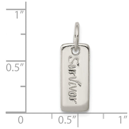 Sterlingsilber Poliert Courage/survivor Wendbar Charm
