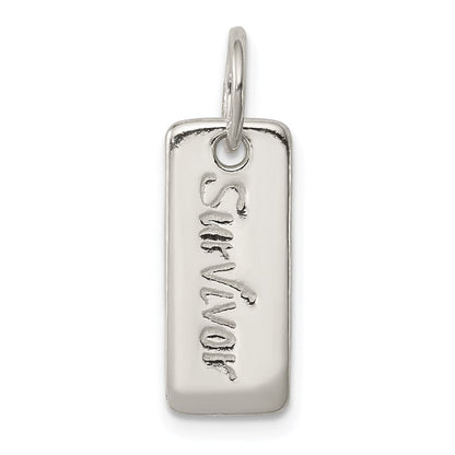 Sterlingsilber Poliert Courage/survivor Wendbar Charm