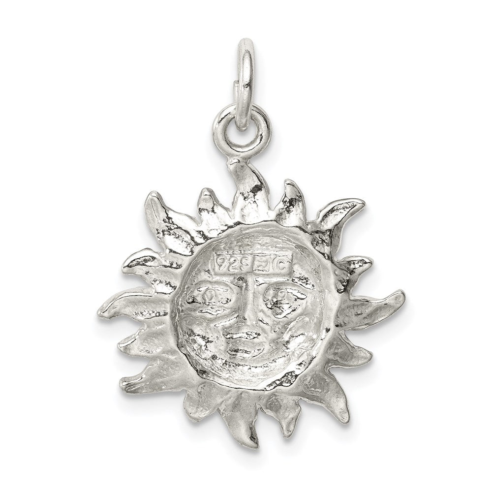 Sterlingsilber Poliert Sonne Anhänger