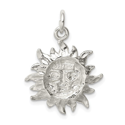 Sterlingsilber Poliert Sonne Anhänger