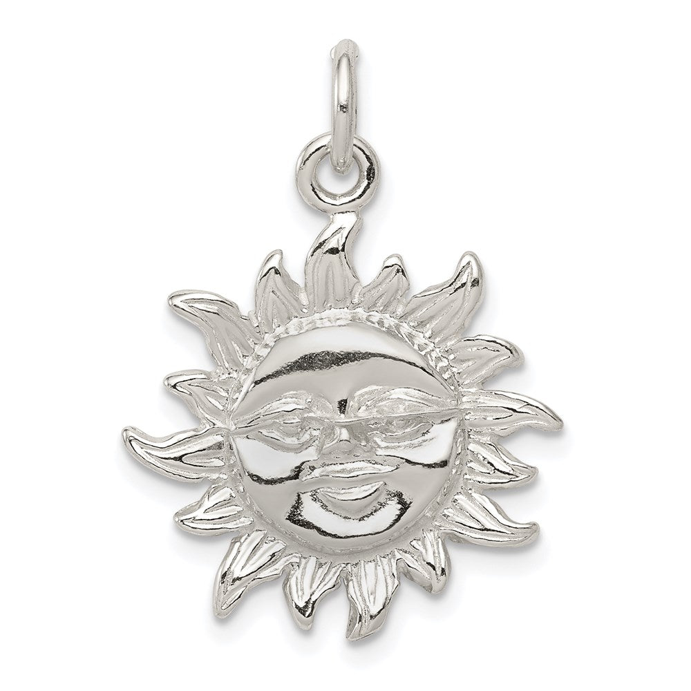 Sterlingsilber Poliert Sonne Anhänger