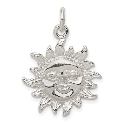 Sterlingsilber Poliert Sonne Anhänger