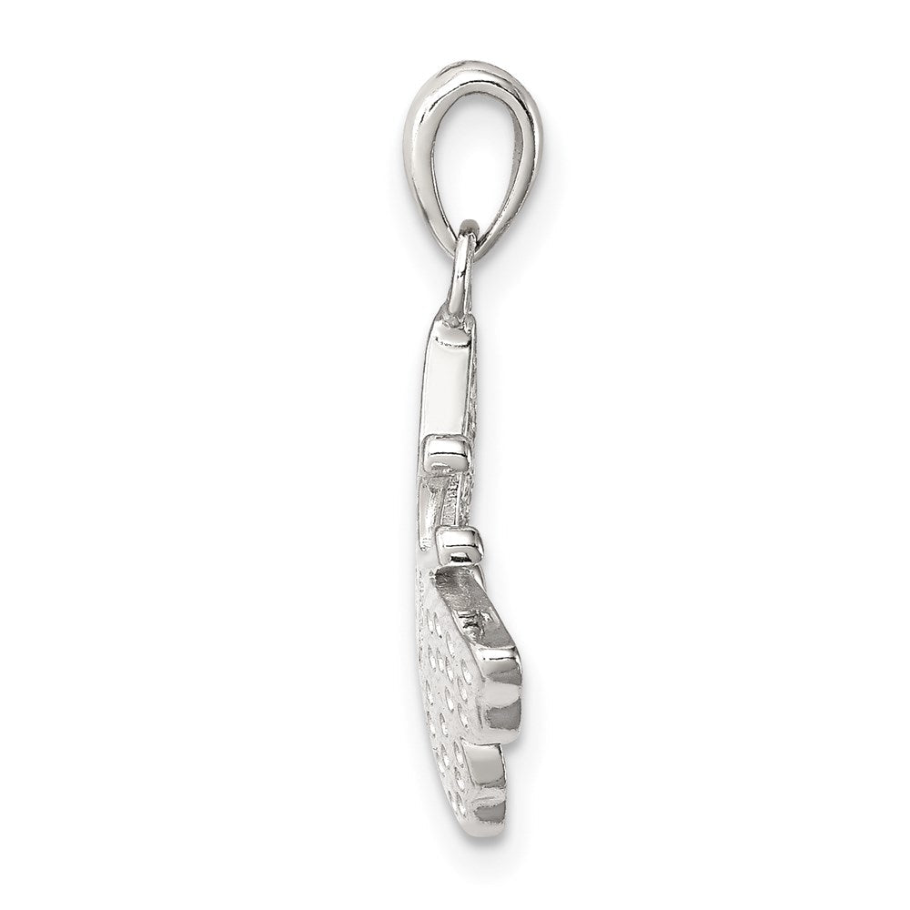 Sterlingsilber Rhodiniert Zirkonia Schmetterling Anhänger