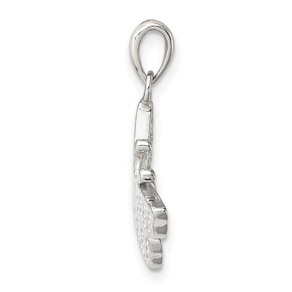 Sterlingsilber Rhodiniert Zirkonia Schmetterling Anhänger