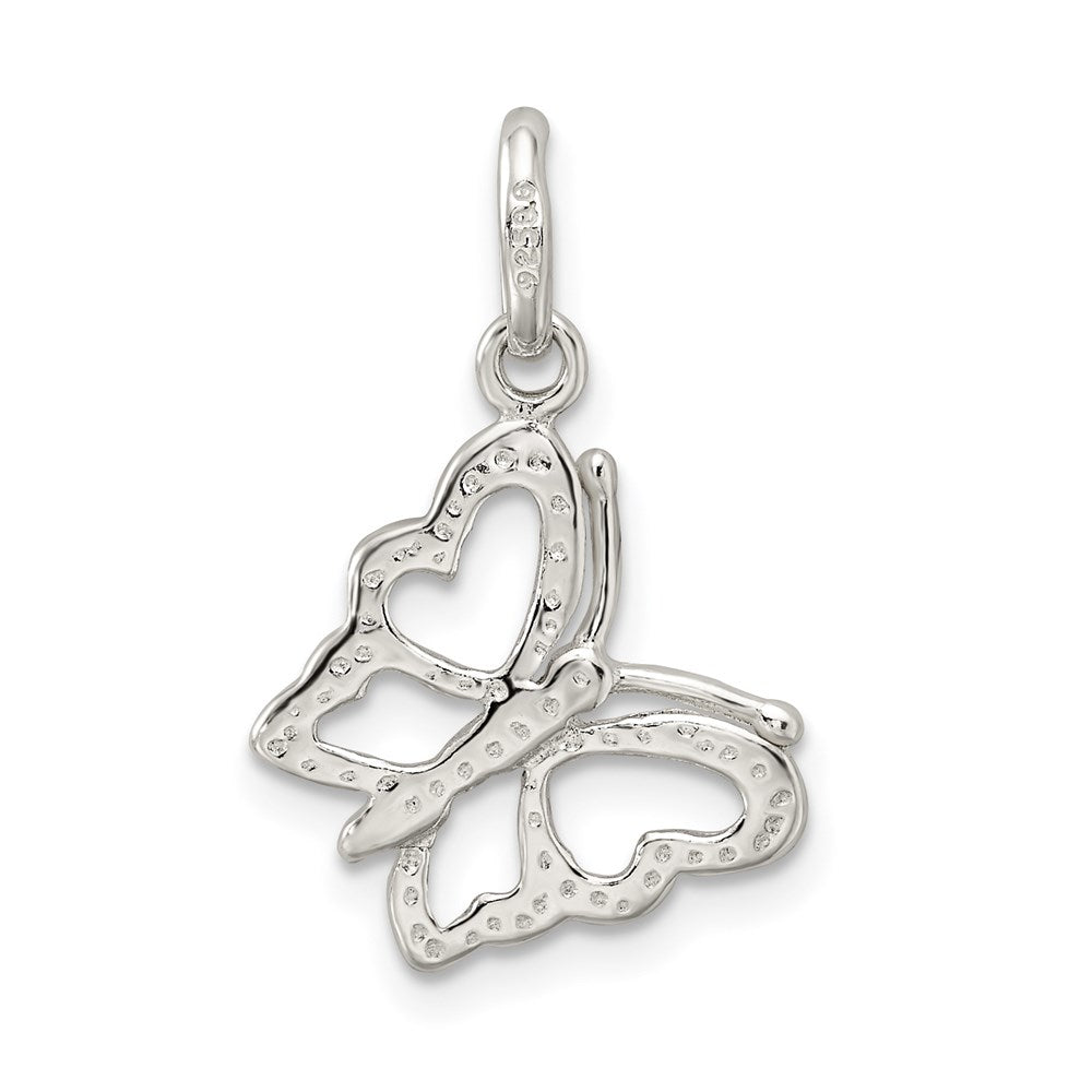 Sterlingsilber Poliert Schmetterling Charm