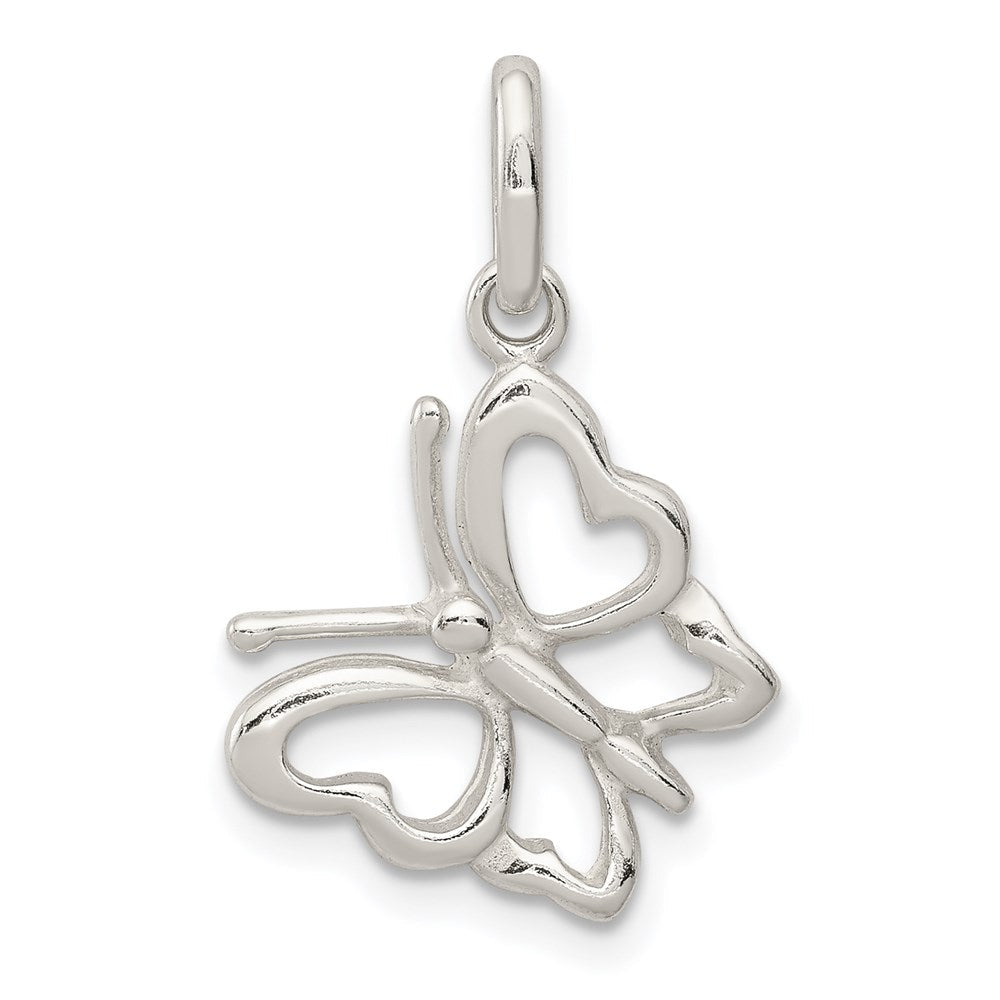Sterlingsilber Poliert Schmetterling Charm