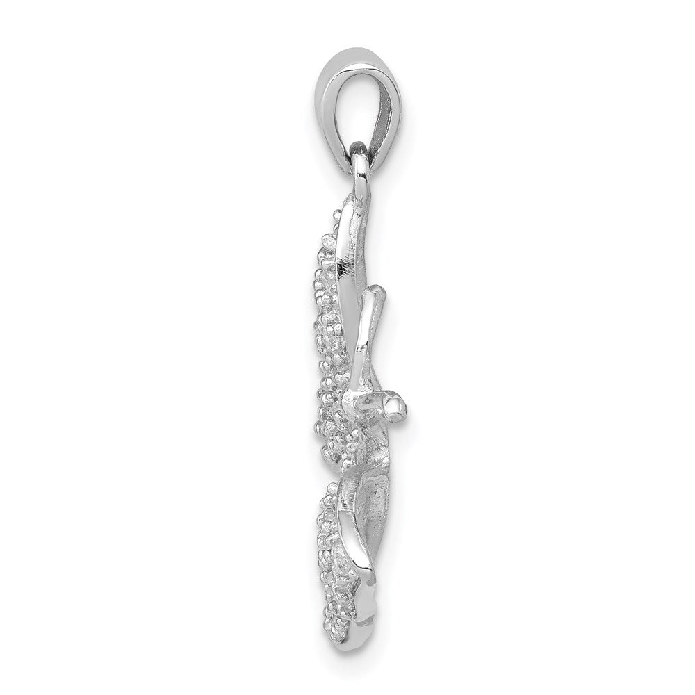 Sterlingsilber Rhodiniert Zirkonia Schmetterling Anhänger
