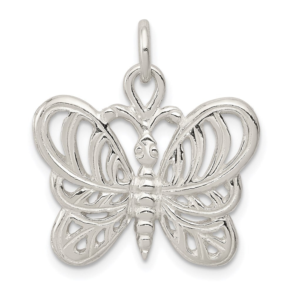 Sterlingsilber Poliert Schmetterling Anhänger