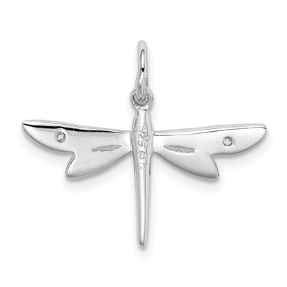 Sterlingsilber Rhodiniert Zirkonia Libelle Anhänger