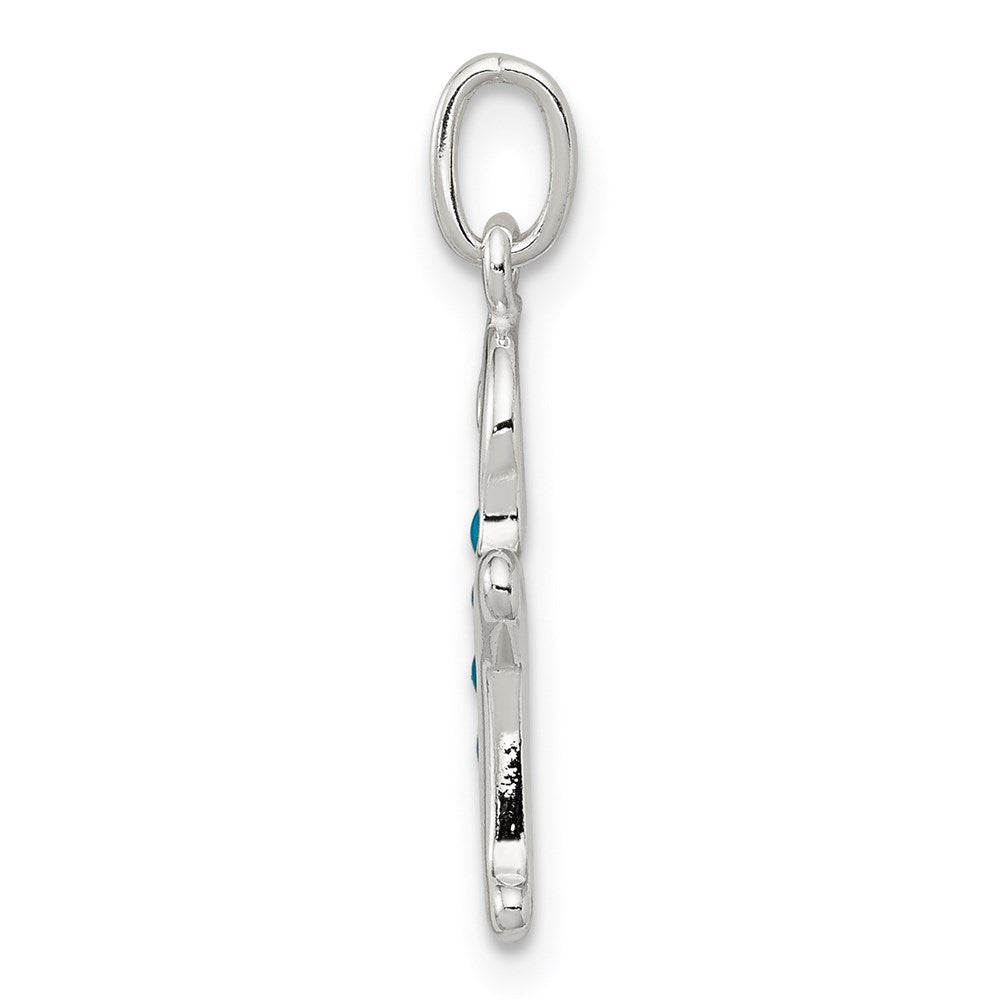 Sterlingsilber Poliert Emaille Gingerbread Man Anhänger