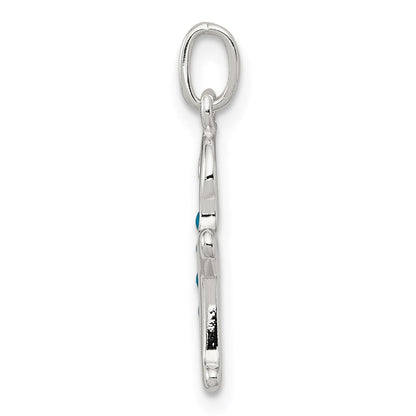 Sterlingsilber Poliert Emaille Gingerbread Man Anhänger