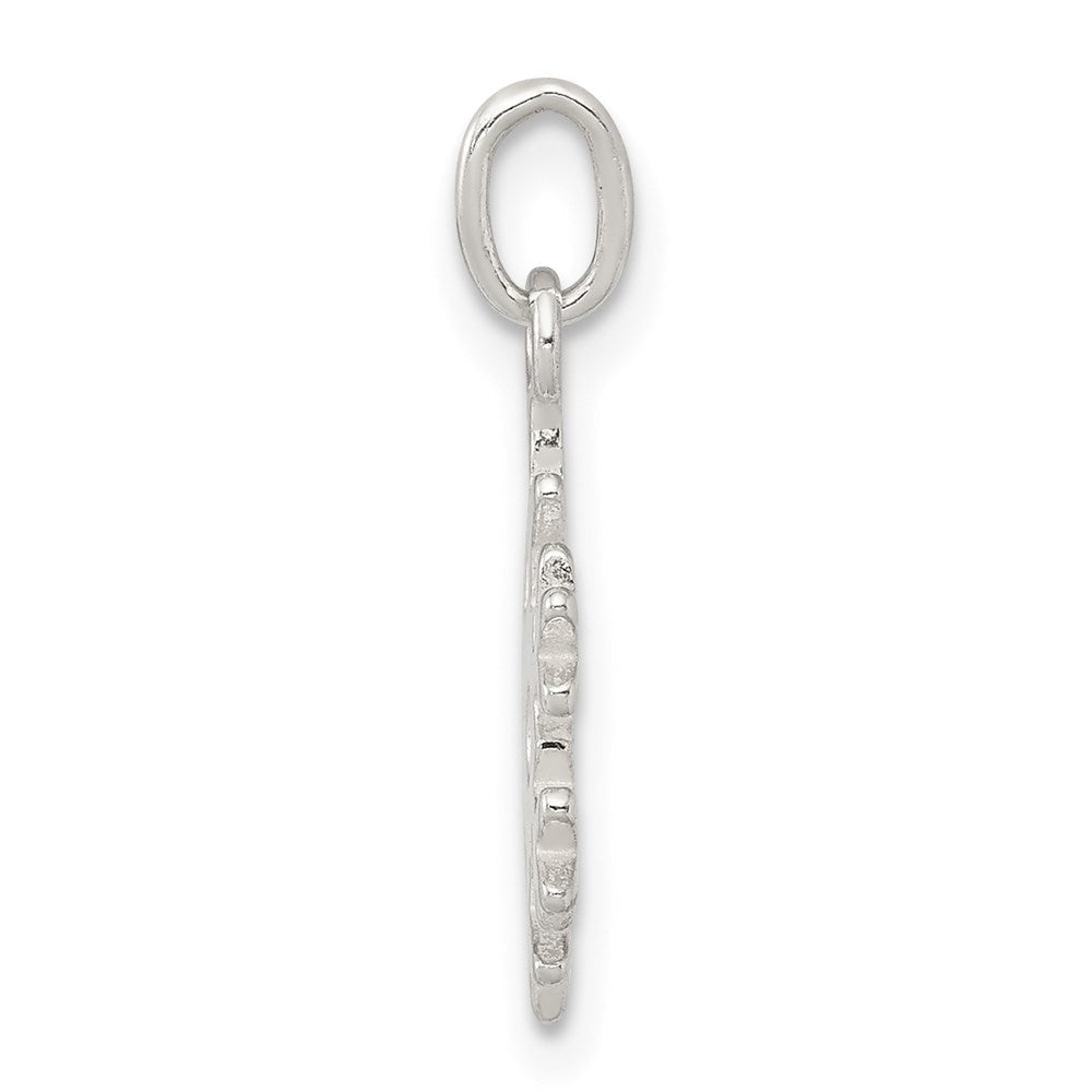 Sterlingsilber Poliert Schneeflocke Charm
