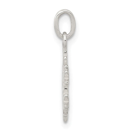 Sterlingsilber Poliert Schneeflocke Charm