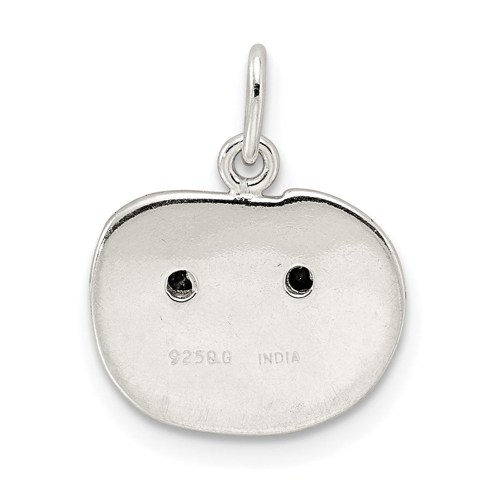Sterlingsilber Poliert Emaille Pumpkin Anhänger