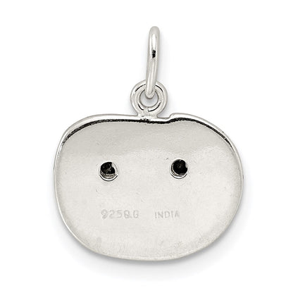Sterlingsilber Poliert Emaille Pumpkin Anhänger