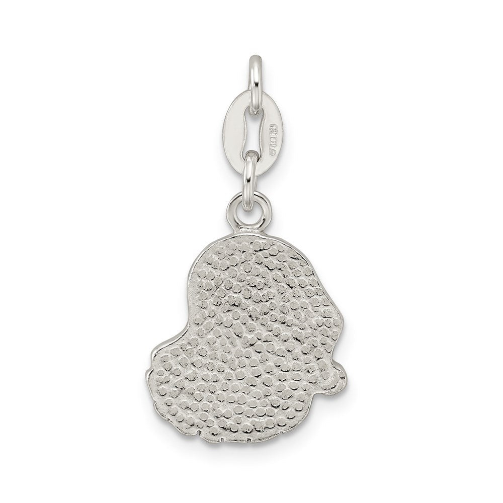Sterlingsilber Poliert Emaille Santa Charm