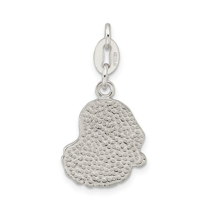 Sterlingsilber Poliert Emaille Santa Charm