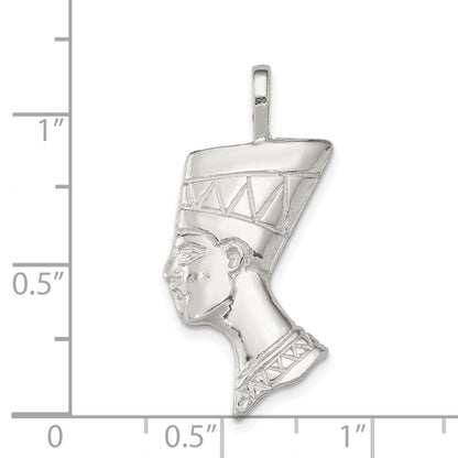 Sterlingsilber Poliert Nefertiti Kopf Anhänger