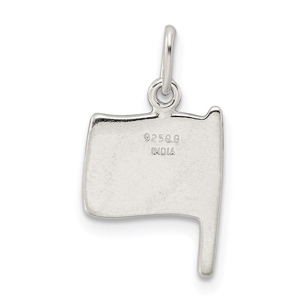 Sterlingsilber Poliert Emaille American Flag Anhänger
