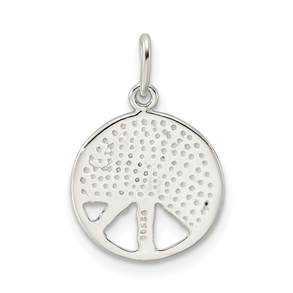 Sterlingsilber Poliert Emaille American Flag Frieden Zeichen Anhänger