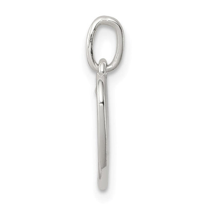 Sterlingsilber Poliert Emaille American Flag Herz Anhänger