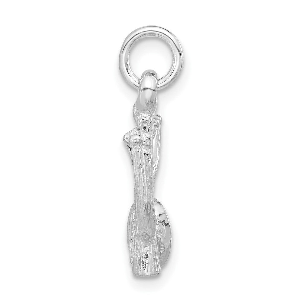 Sterlingsilber 3-d Poliert Cactus mit Rad Anhänger