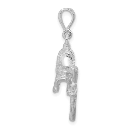 Sterlingsilber 3-d Poliert Saddle Anhänger