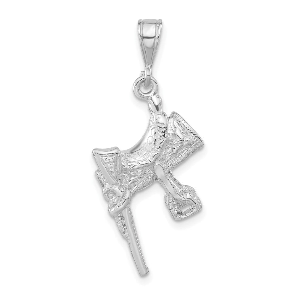 Sterlingsilber 3-d Poliert Saddle Anhänger