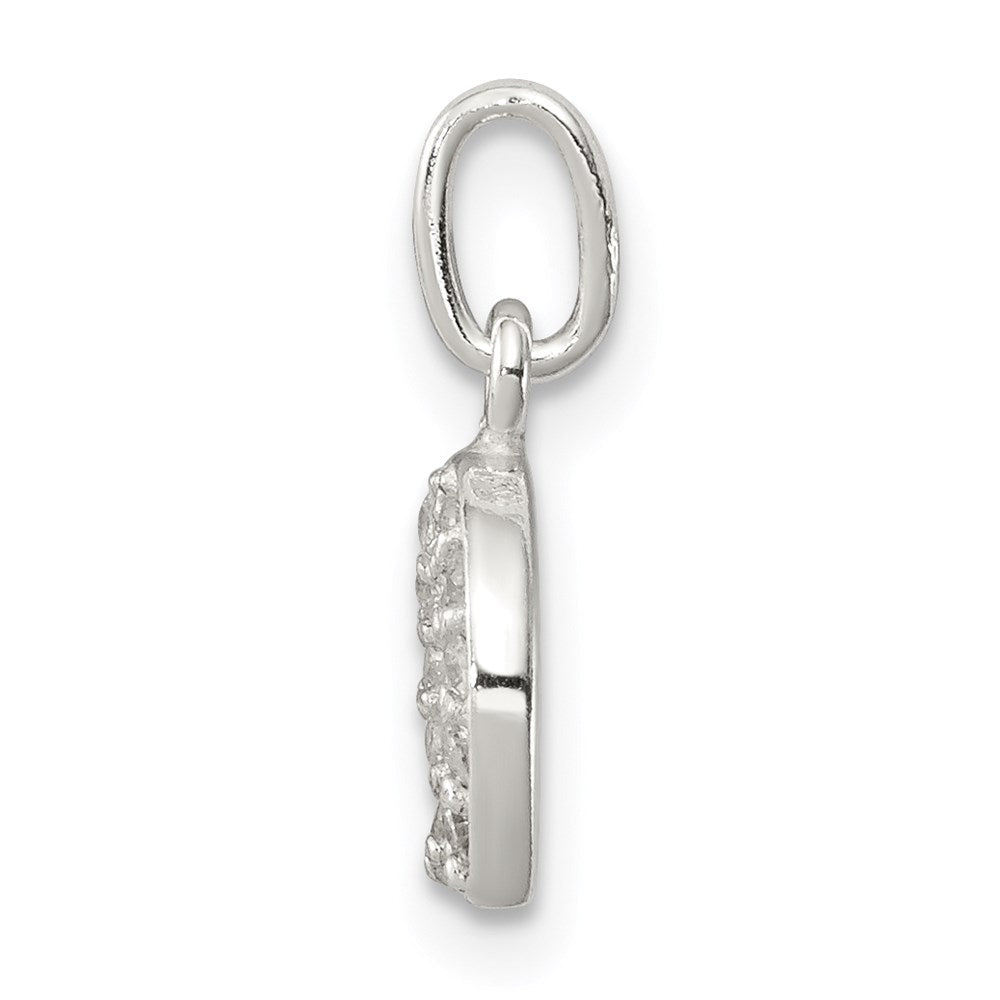 Sterlingsilber Poliert Hufeisen Zirkonia Charm