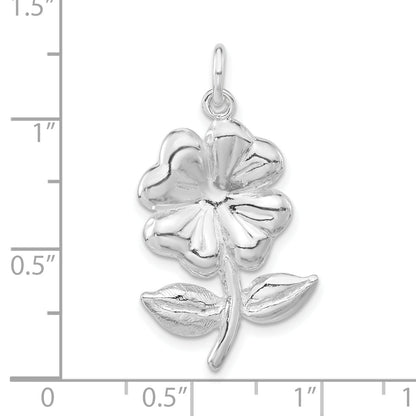 Sterlingsilber Poliert Blume Anhänger