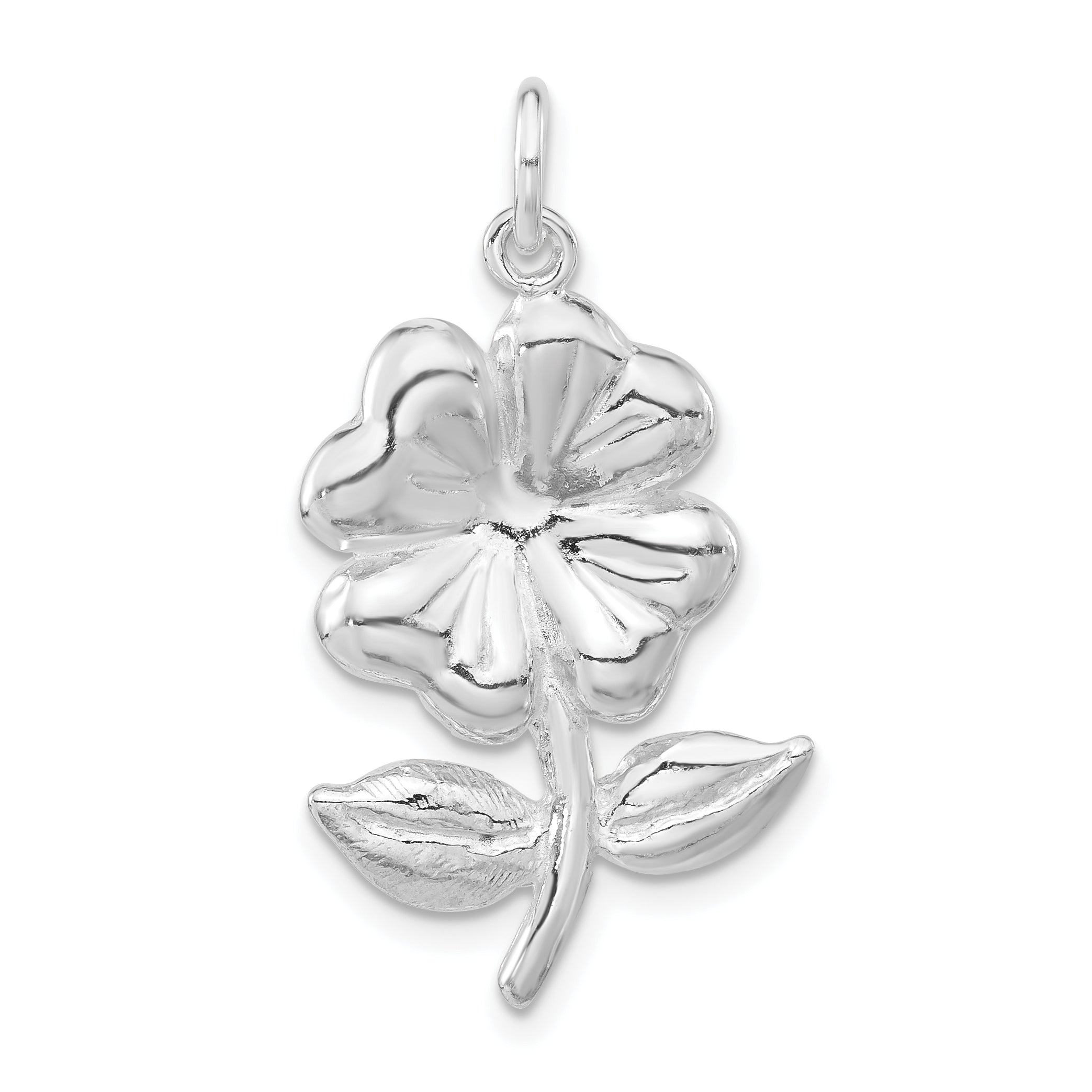 Sterlingsilber Poliert Blume Anhänger