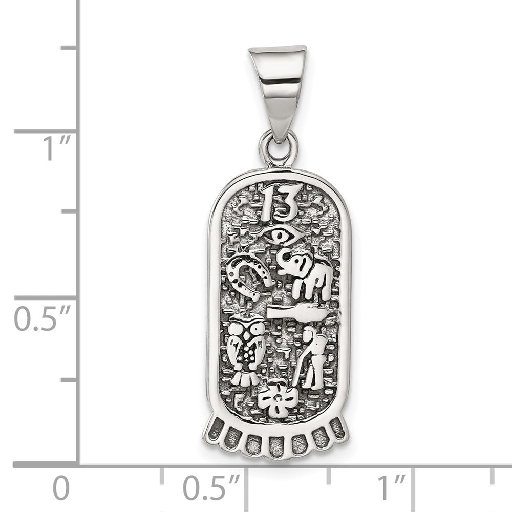 Sterlingsilber Antikisiert Good Luck Icon Anhänger