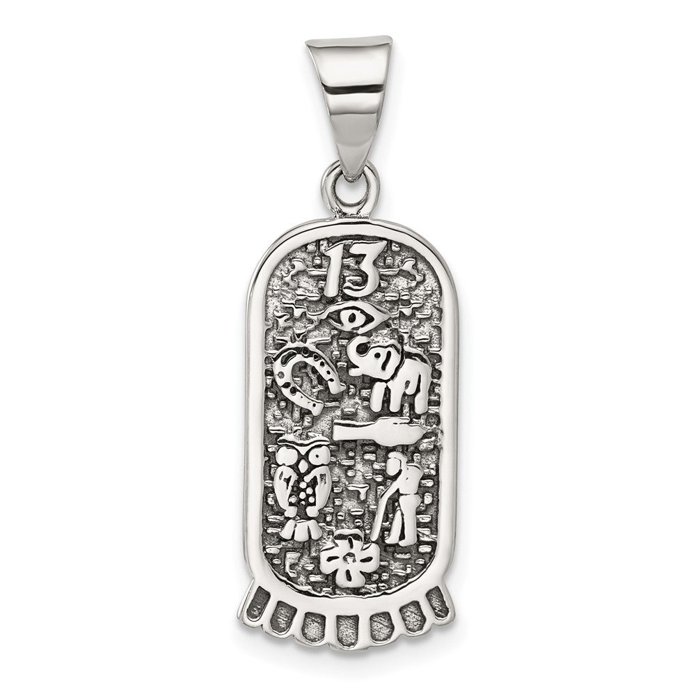 Sterlingsilber Antikisiert Good Luck Icon Anhänger