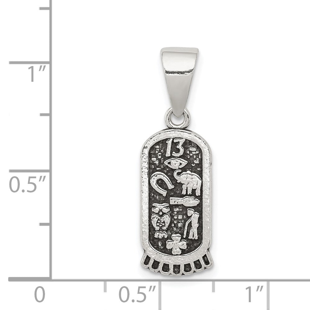 Sterlingsilber Antikisiert Mini Good Luck Icons Anhänger