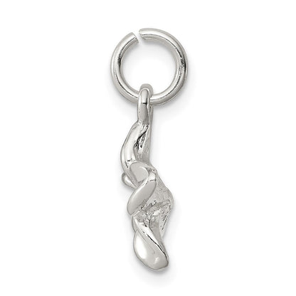 Sterlingsilber Poliert Plumeria Blume Anhänger