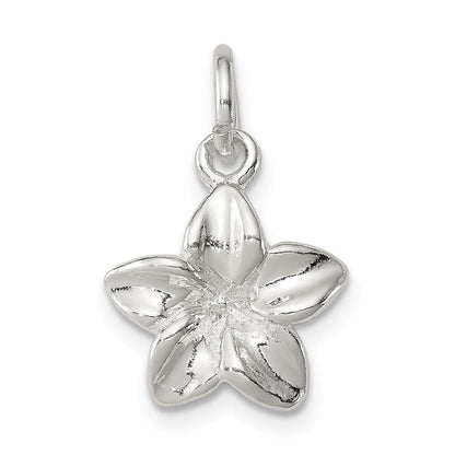 Sterlingsilber Poliert Plumeria Blume Anhänger