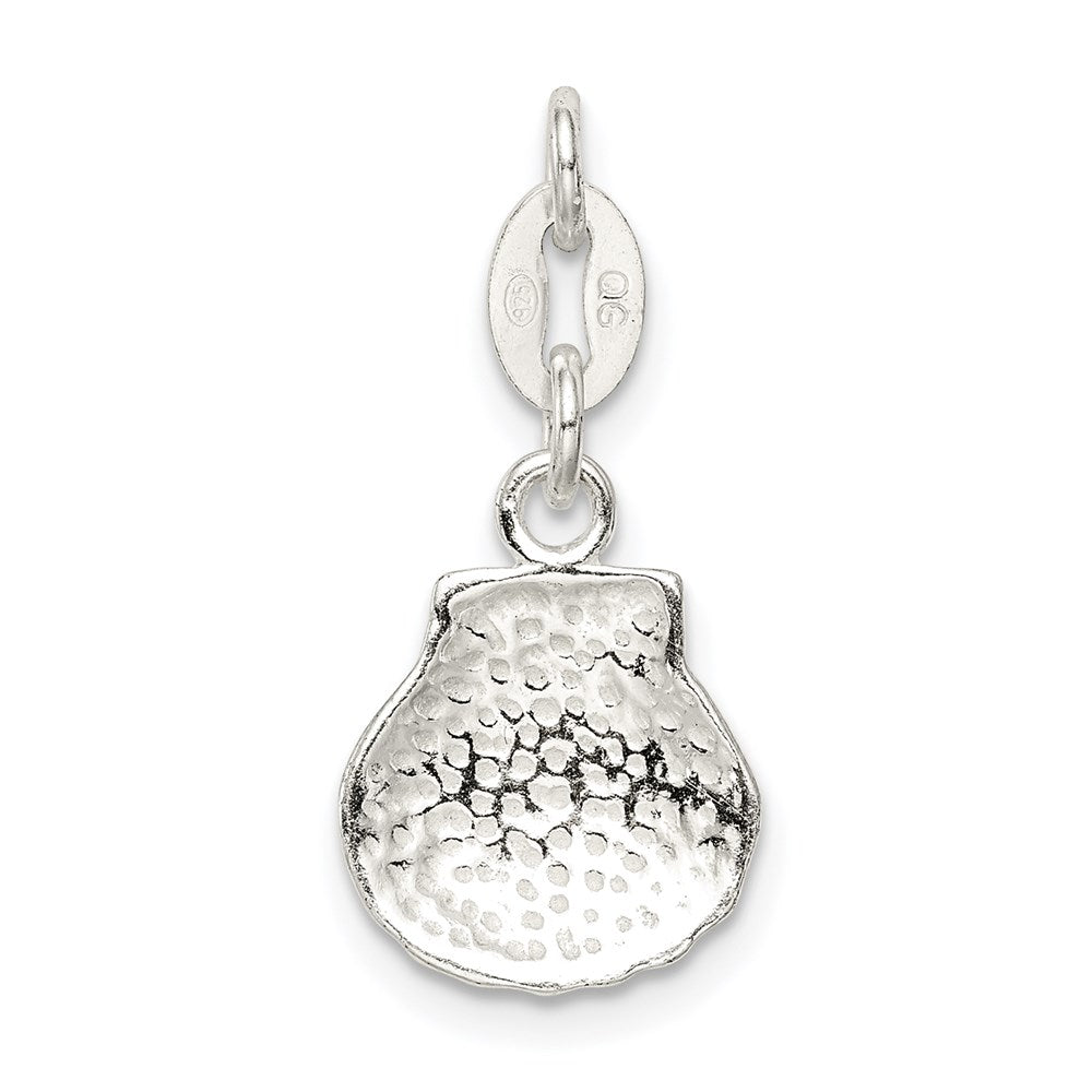Sterlingsilber Poliert & Satiniert Seashell Charm