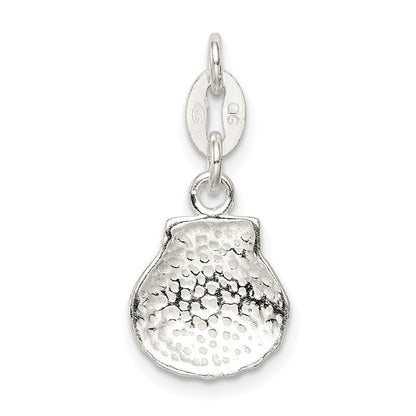 Sterlingsilber Poliert & Satiniert Seashell Charm