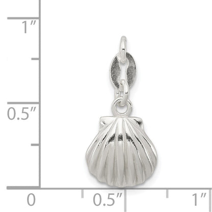 Sterlingsilber Poliert & Satiniert Seashell Charm
