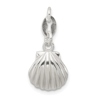 Sterlingsilber Poliert & Satiniert Seashell Charm